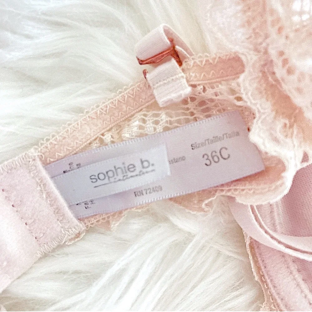 Sophie B. White Cream / Ivory Lace Push Up Bra